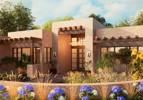 Luxury Custom Residential, Modern Santa Fe Style.