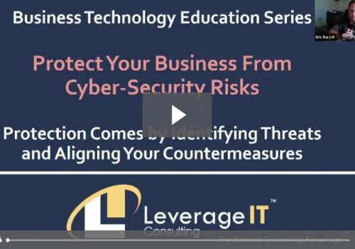 You Can Protect Your Business From Cyber-Security Risks: Protection Comes by Identifying Threats and Aligning Your Countermeasures