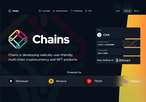 Chains — the launchpad platform for tokens trading