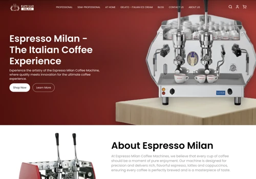 Custom Website Development for Espresso Milan