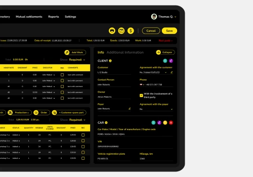 ERP for detailing service company