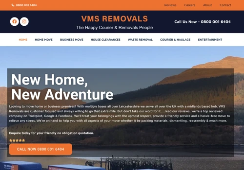 VMS Removals Website Design, SEO & PPC