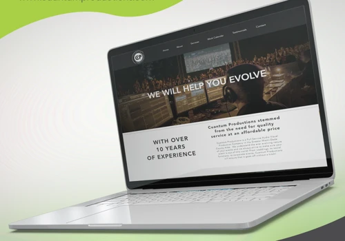Website for an event industry Cuantum Productions