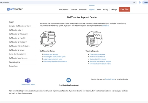 User Activity Monitoring Software StaffCounter