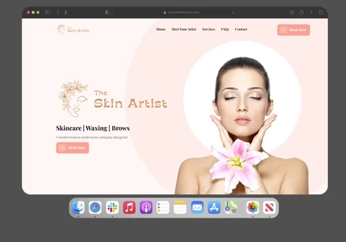 Custom Website For The Skin Artist
