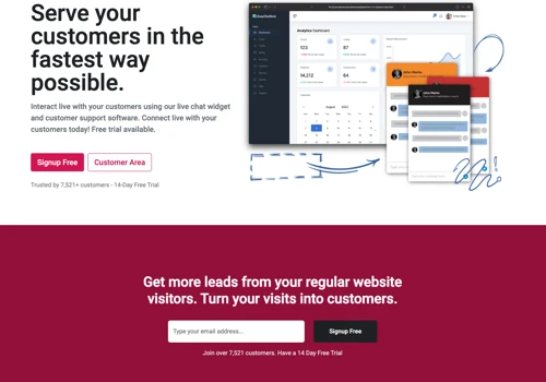 Creating a chat software and customer support