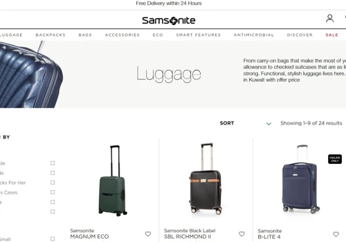 Creating the new online store for Samsonite Kuwait