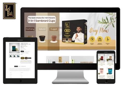 Shopify Store Design for ZedBlack Agarbatti stick