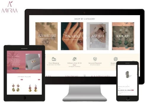 Shopify Store design for Jewellery Brand