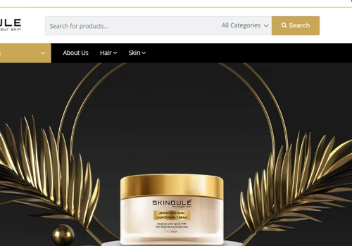 Ecommerce website for Skincare brands