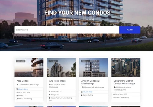 Real estate website design and development