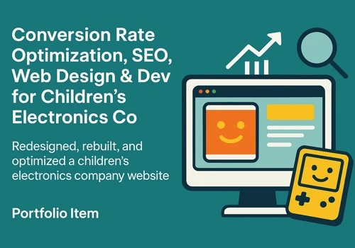 SEO/Web Design & Dev for Children's electronics co