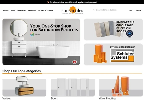 UI/UX – Vanities, Doors & Waterproofing Shopify St