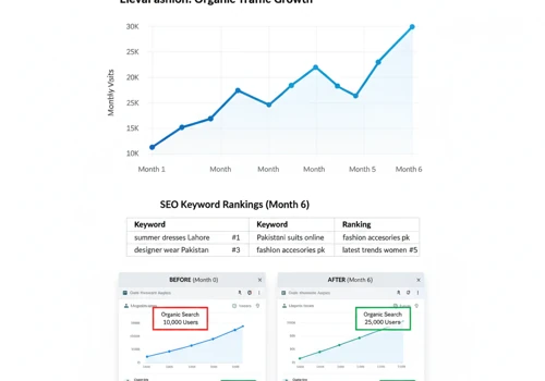 ElevaFashion: 150% Organic Traffic Growth in 6 Mon