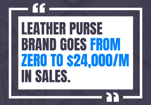 Google Ads for Italian Leather Purse Brand