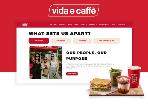 Website Design for Vida e Caffè