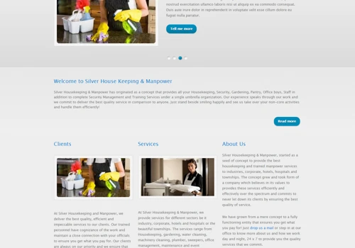 Silver House Keeping - A Website built in Drupal