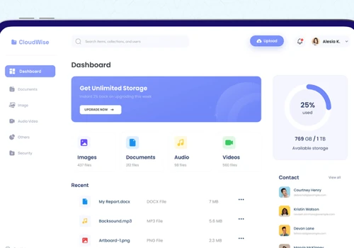 CloudWise - Storage Management WebApp