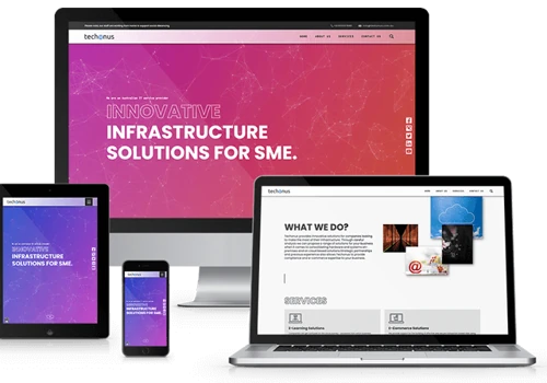 Tech On Us Website New business website design