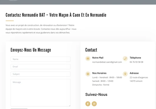 Création du site pour NormandieBAT & SEO & GMB