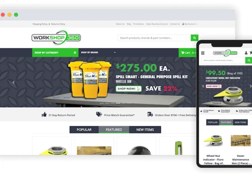 Workshop360 - Industrial Supplier Website