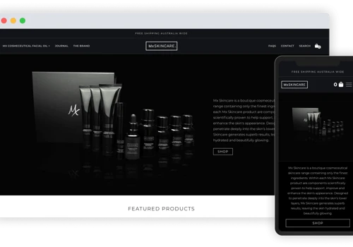 MxSkincare - Luxury Beauty Website