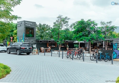 Masaar Bike Hub's transformed space by Fbi