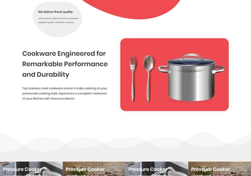 Kithchenware Website UIUX Design