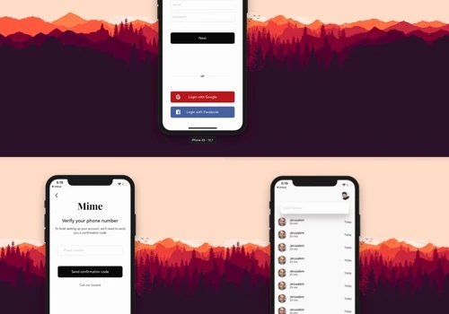 User Interface Wireframe - Mime
