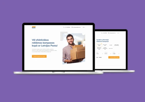 Price inquiry webpage for Latvian Post
