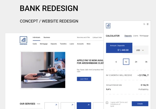 Bank website redesign