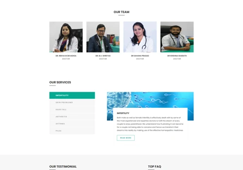 Web Design & development for Health Care