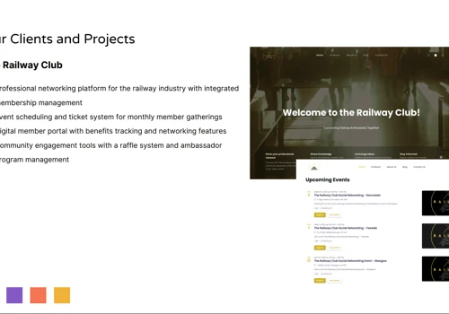 The Railway Club Website & Membership Plaform