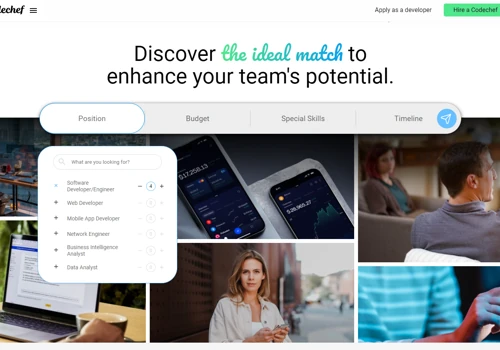 Website for software development service