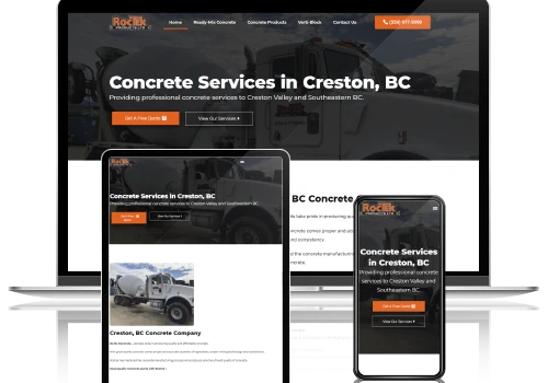 Roctek Concrete Services Website Design