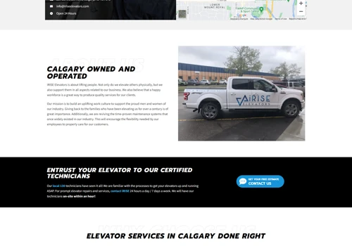 iRISE Elevators Website Design