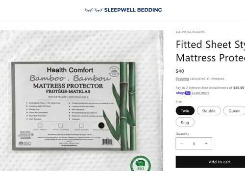 UI/UX Website Design for Sleepwell Bedding