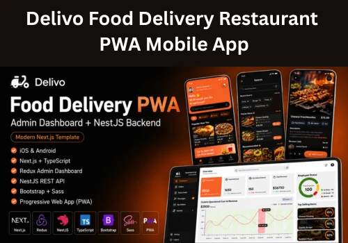 Delivo Food Delivery Restaurant PWA Mobile App