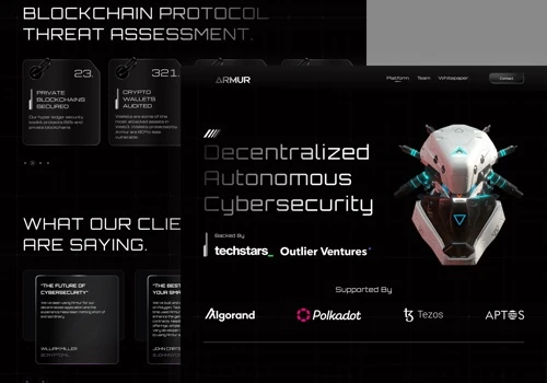 Armur - Cybersecurity website design