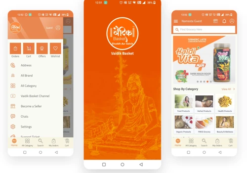 Online Grocery Application with website