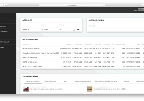 Client CRM, Emirates Mutual Funds Exchange