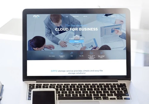 DIPFO — landing page for cloud storage service