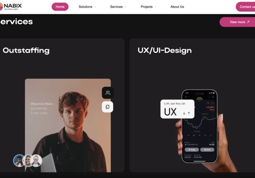 Website development for Fintech service provider