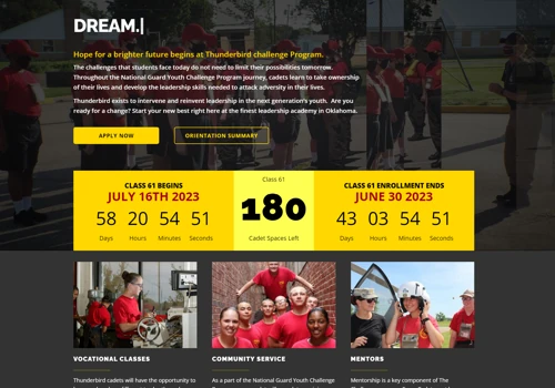 Thunderbird Challenge Cadet Application Portal