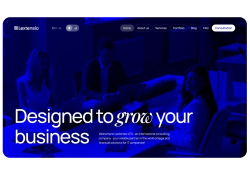 Landing page for lawyer services