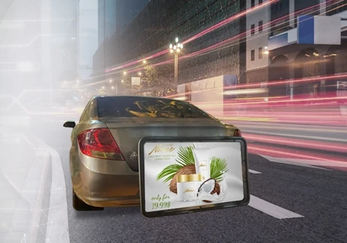 External digital signage for cars