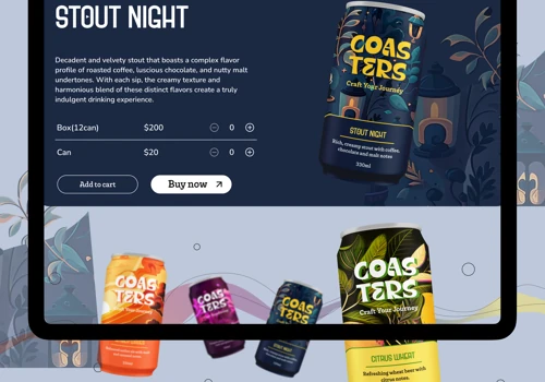 Coasters — Craft Beer E-Commerce UI/UX Design