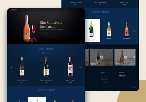 Website for a Wine and Spirits agency