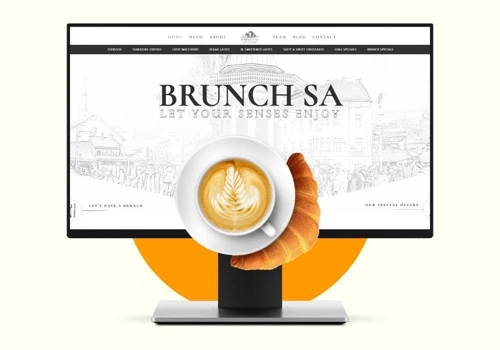Web design for a contemporary brunch café bar