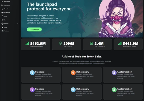 Launchpad for Crypto tokens